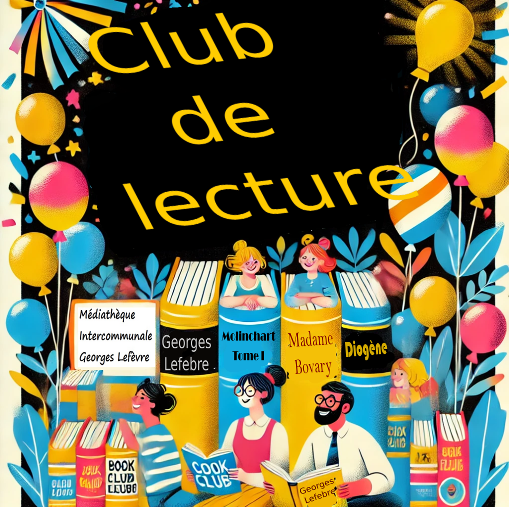 Affiche du club de lecture mensuel